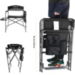 Chaise pliante pour camping KingCamp avec table d'appoint – Image 2