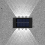 Pack 2 X Applique Murale Solaire à 8 LED (Lumière Blanche)