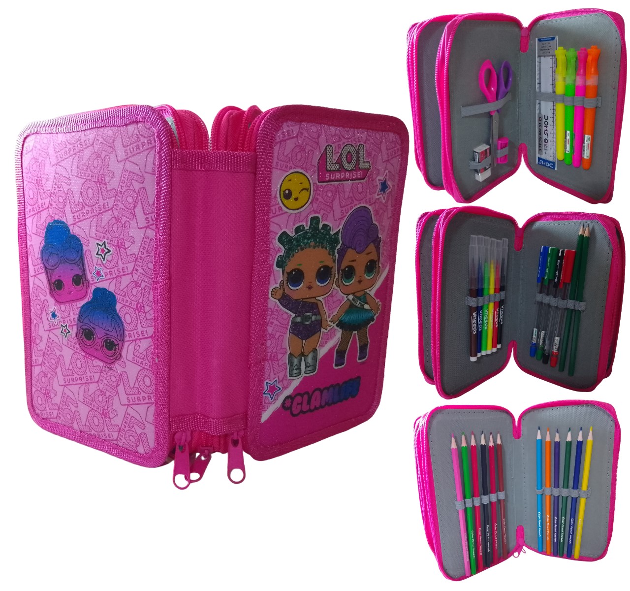 TROUSSE A CRAYONS MODEL LOL SURPRISE-TUNISIE-RENTREE SCOLAIRE-promo-deal-promodeal - Copie Trousse à crayons lol surprise 33 pièces – Image 1