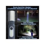 Lampe de poche tactique rechargeable avec Zoom Télescopique – Image 3