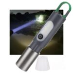 Lampe de poche tactique rechargeable avec Zoom Télescopique