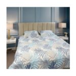 Couette Imprimé Florale bleu - gris 2 places