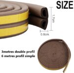 Joint isolant sonore et froid profil D pour fenêtre et porte Blanc – Image 4