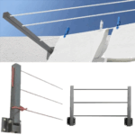 Séchoir à linge mural pliable 3 cordes