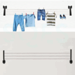 Séchoir à linge mural pliable 3 cordes – Image 2