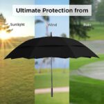 Grand parapluie double couche automatique avec technologie coupe-vent – Image 5
