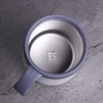 Tasse Thermos à café en acier inoxydable avec couvercle et poignée 500ML – Image 2