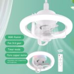 Plafonnier LED RGB Ventilateur Intégré 360° – Image 6