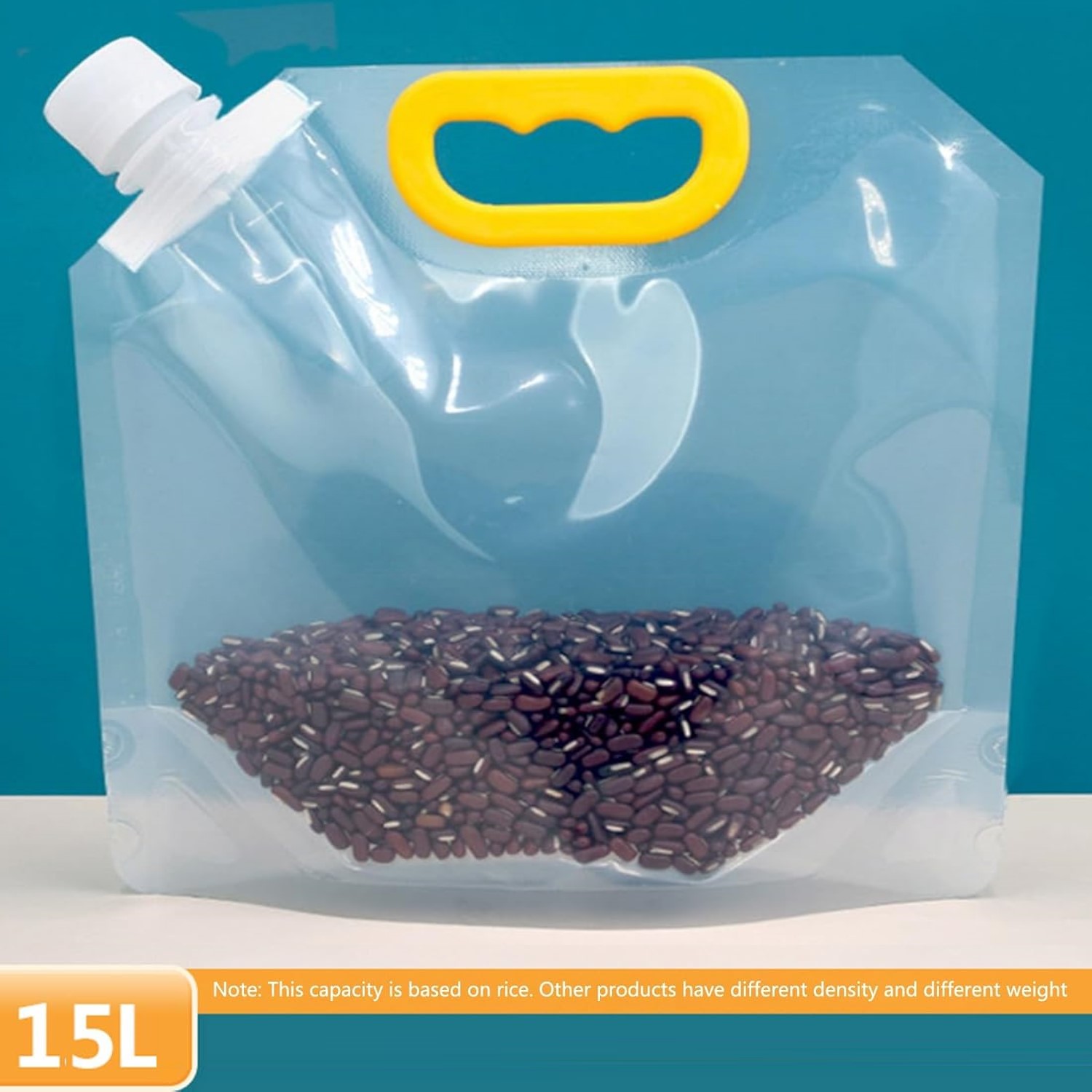 Sac-céréales-alimentaire-transparent-stockage-sac-eau-10Litres-tunisie-promo-deal Lot de 5 Sac de rangement alimentaire de 15litres – Image 1