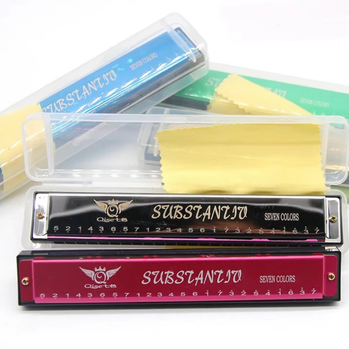 Instrument-musical-jouet-harmonica-tunisie-promotion-promodeal-5 Harmonica Musical 24 Trous avec Étui – Image 1