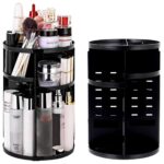 Organiseur de maquillage et de cosmétiques rotatif à 360° noir – Image 3