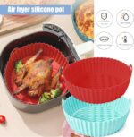 Moule En Silicone ronde Réutilisable Pour Air Fryer