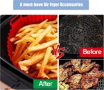 Lot de 2 Moule En Silicone ronde Réutilisable Pour Air Fryer – Image 4
