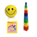 Pack jouets enfant 3 pièces :Puzzle + bloc de consturction + Ballon smiley – Image 2