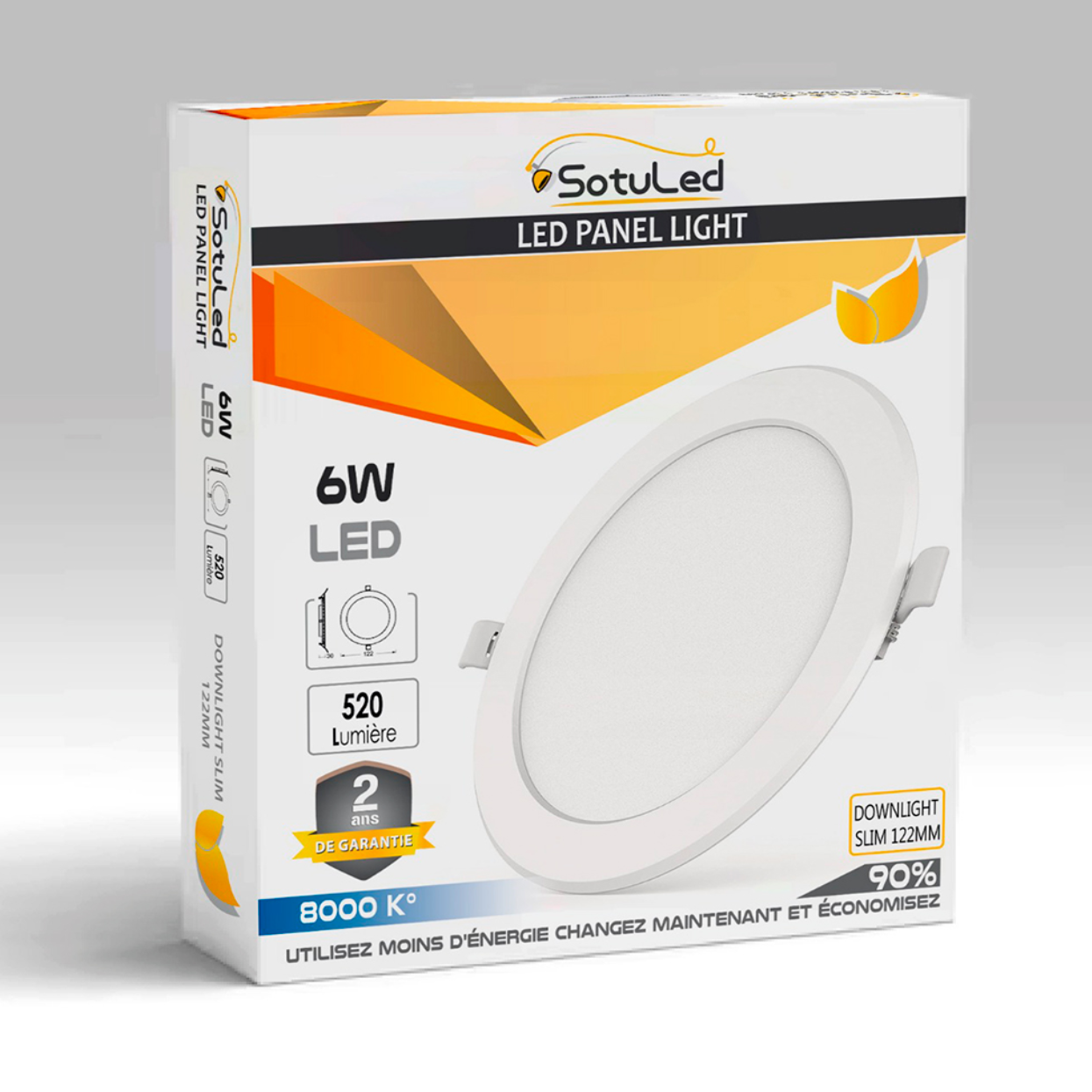 LED-panel-6W-promodeal-tunisie Panneau LED l Light Downlight Slim - 6w – Image 1