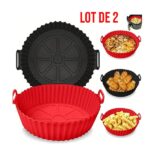 lot de 2 air plat fryer