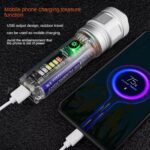 Lampe de poche tactique rechargeable à énergie solaire étanche – Image 6