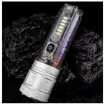 Lampe de poche tactique rechargeable à énergie solaire étanche