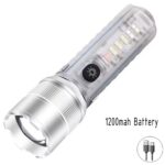 Lampe de poche tactique rechargeable à énergie solaire étanche – Image 2