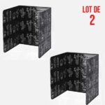 Pack de 2 Plaques de déflecteur de cuisinière pliable en aluminium
