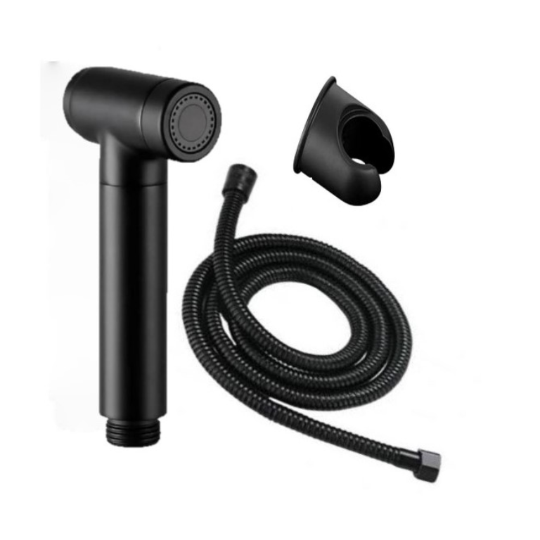 Pulvérisateur-Bidet-à-main-Flexible-toilette-NOIR-promodeal-tunisie-1 Pulvérisateur de Bidet à main- Flexible de toilette Noir – Image 1