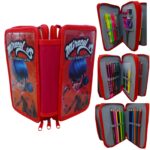 Trousse à crayons Miraculous 33 pièces Rouge