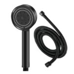 Pommeau de douche avec flexible noir