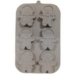 Moule silicone 6 Cavités Chocolat, Gelée motif Bonhomme Noel
