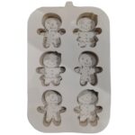 Moule silicone 6 Cavités Chocolat, Gelée motif Bonhomme Noel – Image 2
