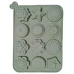 Moule silicone 12 Cavités Chocolat, Gelée motif fleur