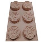 Moule silicone à gâteau forme fleur de rose 8 Pieces