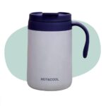 Tasse Thermos à café en acier inoxydable avec couvercle et poignée 500ML – Image 8