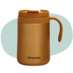 Tasse Thermos à café en acier inoxydable avec couvercle et poignée 500ML – Image 5