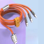 Cable Chargeur Fast et Data multiport Bornes aciers120W - 1 m