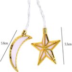 Guirlande lumineuse LED doré motif étoile et lune – Image 3
