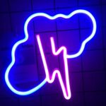 Enseignes au néon motif  Nuages Bleu Rose