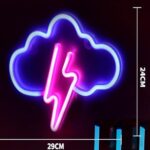 Enseignes au néon motif  Nuages Bleu Rose – Image 3
