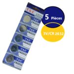 Lot de 5 Piles 3V Pile Bouton au Lithium CR2032