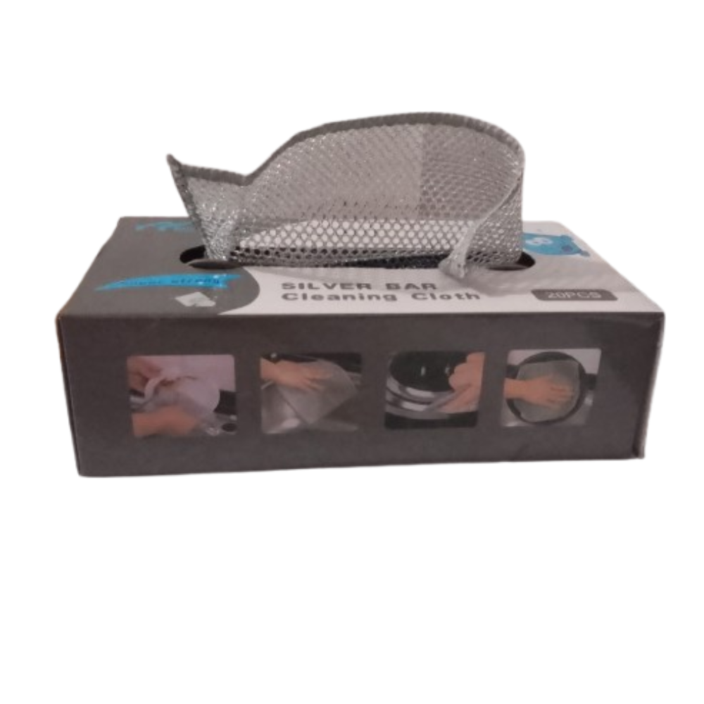 Promotion Tunisie Chiffon de Nettoyage en Fil d'Argent – Pack de 20 Pièces Promodeal Chiffon de Nettoyage en Fil d'Argent – Pack de 20 Pièces – Image 1