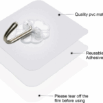 Lot de 20 Crochets Muraux Auto-Adhésifs Transparents – Image 4