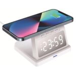 Réveil avec chargeur sans fil couleur blanc – Image 2