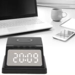 Réveil avec chargeur sans fil couleur blanc – Image 3