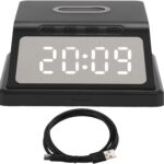 Réveil avec chargeur sans fil couleur blanc – Image 4