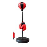 Sac de boxe pour enfants avec support et des gants – Image 5