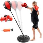 Sac de boxe pour enfants avec support et des gants – Image 4
