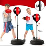 Sac de boxe pour enfants avec support et des gants – Image 3
