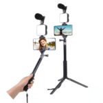 Trépied avec éclairage et microphone AY-49Z