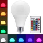Lampe LED RGB multi couleurs avec commande 10W – Image 2