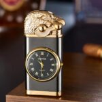 Briquet à double flamme avec horloge -Aigle