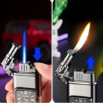 Briquet à double flamme avec horloge - Dragon – Image 2